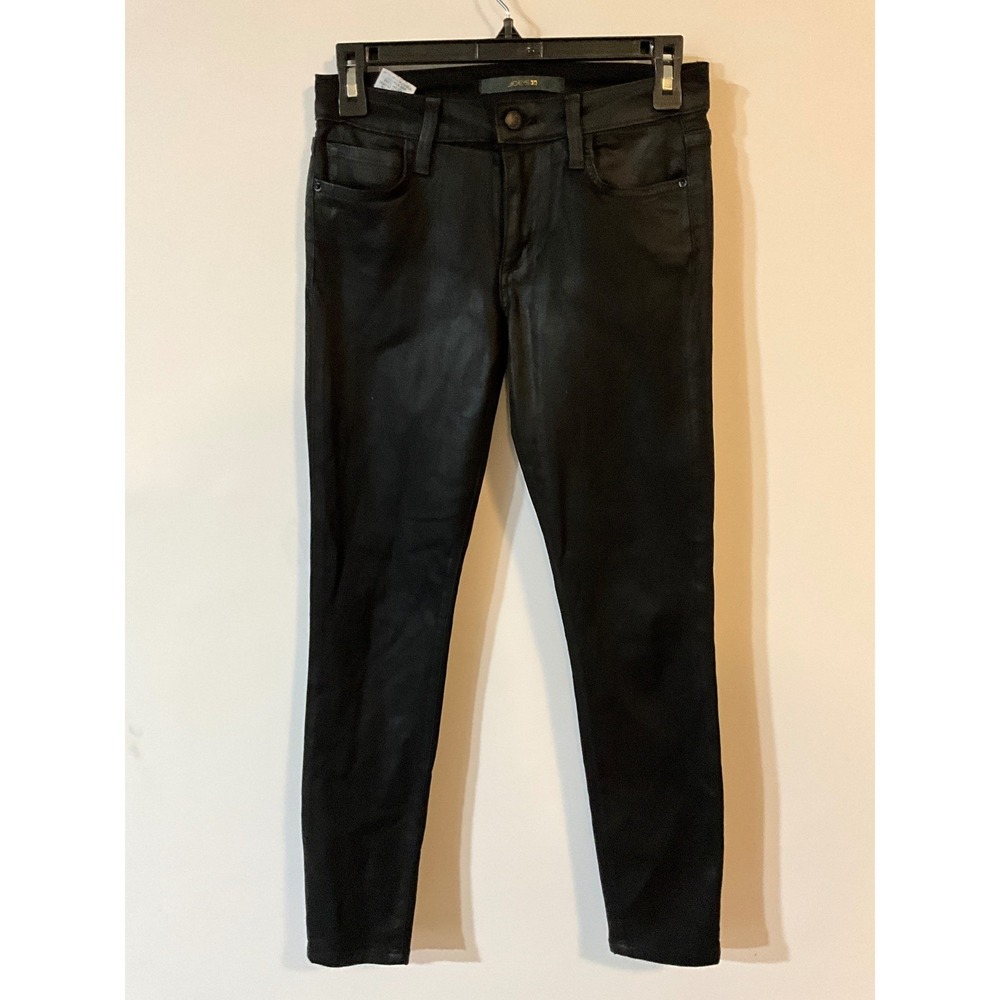 Joe's Jeans Black Coated Skinny Ankle Pants Size 26 Made in USA